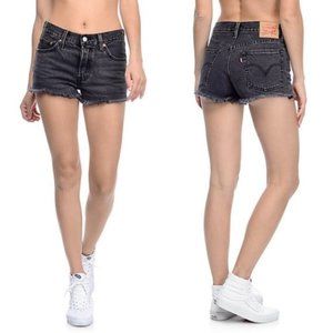 Levi's Faded Black 501 Cutoff Shorts